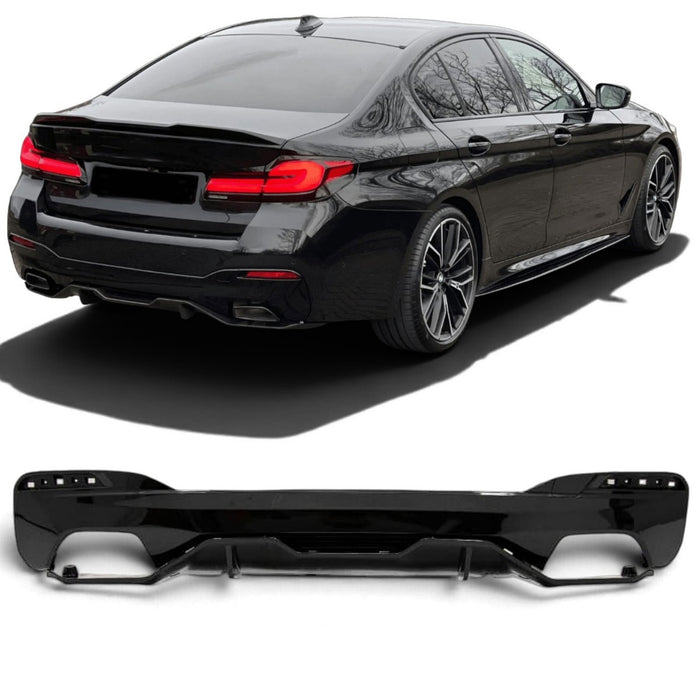 Diffuser glans zwart geschikt voor BMW 5 Serie G30 / G31 M-tech | 2017-2024