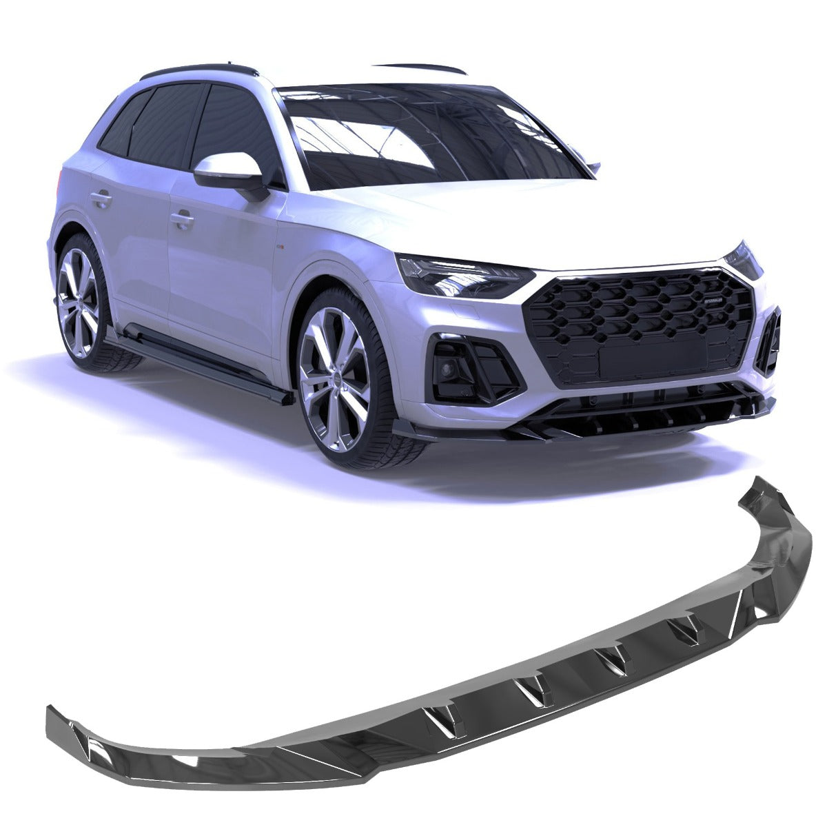 Frontsplitter geschikt voor AUDI SQ5 / Q5 S-Line Mk2 Facelift | 2020–2024