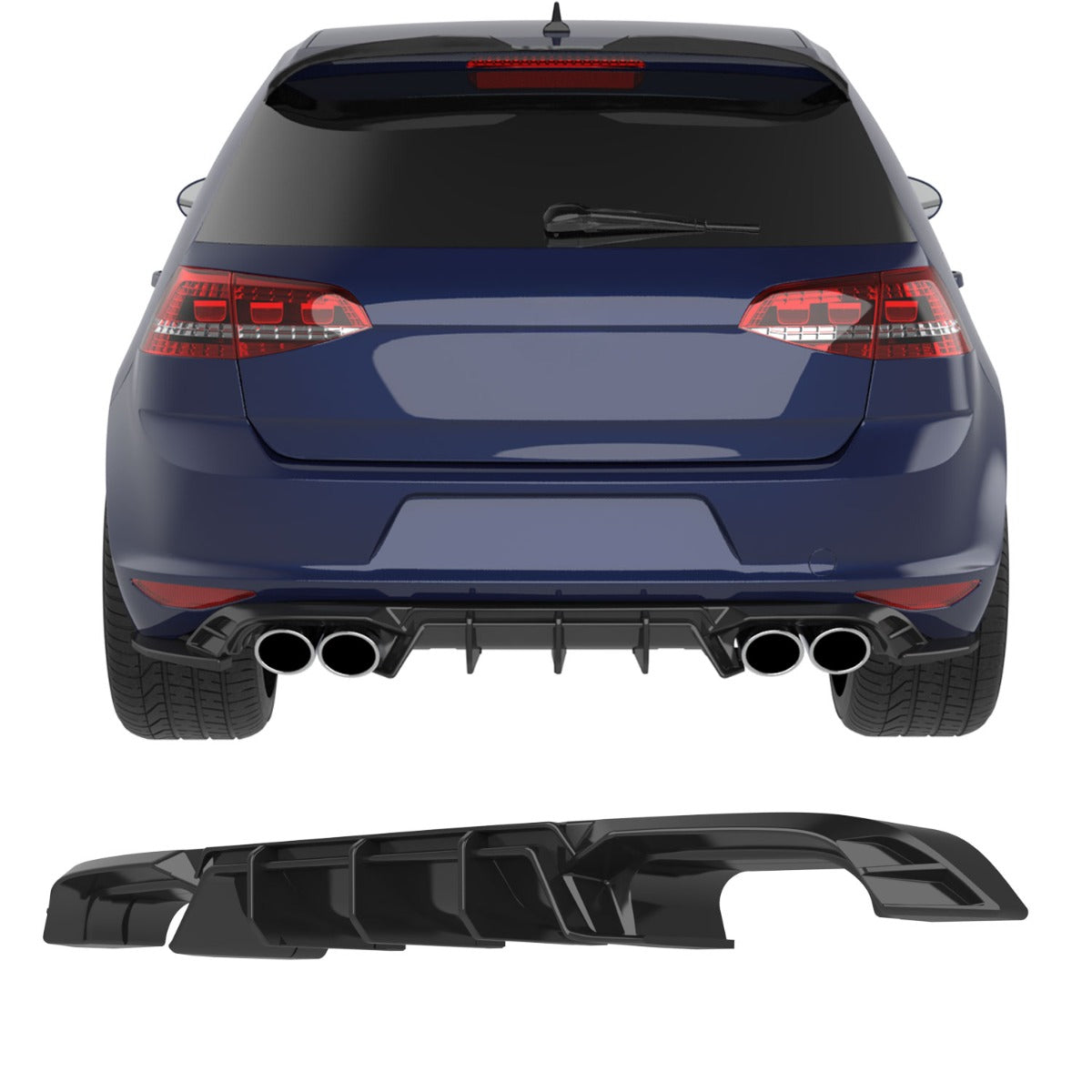 Diffuser geschikt voor Volkswagen Golf Mk7 R | 2013–2016
