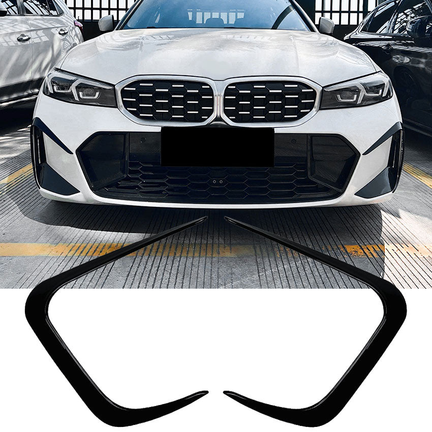 Frontspoiler geschikt voor BMW 3-Serie G20 & G21 vanaf 07/2022 (facelift) met M-Tech sportpakket hoogglans zwart