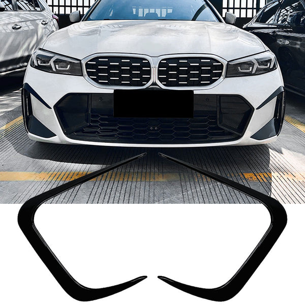 Frontspoiler geschikt voor BMW 3-Serie G20 & G21 vanaf 07/2022 (facelift) met M-Tech sportpakket hoogglans zwart