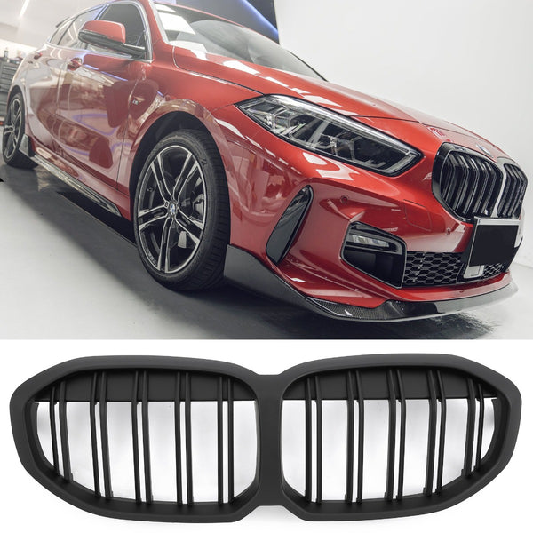 Sport Grille geschikt voor BMW 1-Serie F40 en F41 dubbele spijl mat zwart