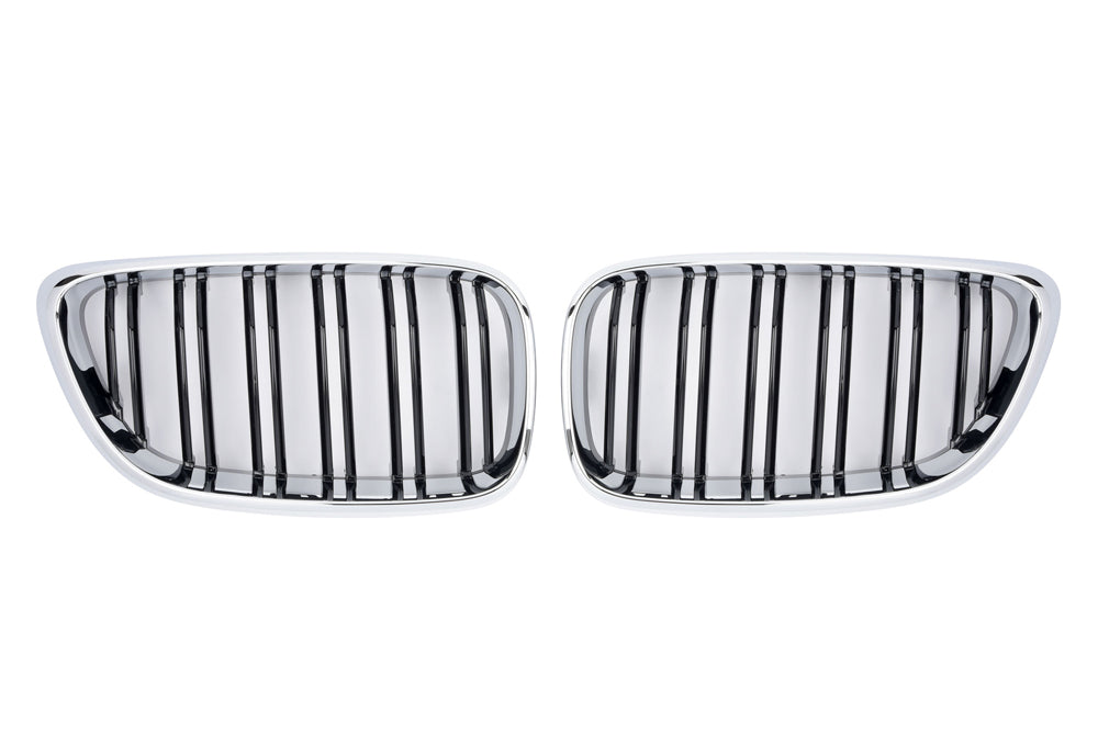 Sport Grille geschikt voor BMW 2-serie F22, F23 en F87 dubbele spijl zwart / chroom