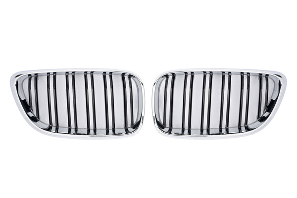 Sport Grille geschikt voor BMW 2-serie F22, F23 en F87 dubbele spijl zwart / chroom