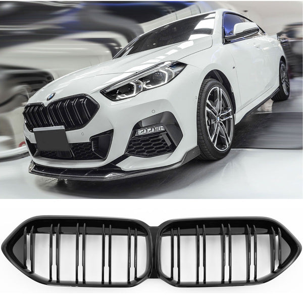 Sport Grille geschikt voor BMW 2-Serie F44 Gran Coupe dubbele spijl glans zwart