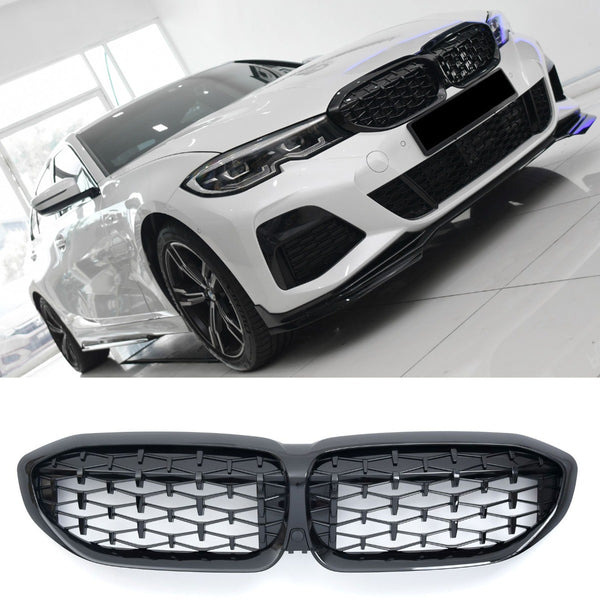 Sport Grille geschikt voor BMW 3-Serie G20 & G21 2019-2022 (pre-Lci) glanzend zwart