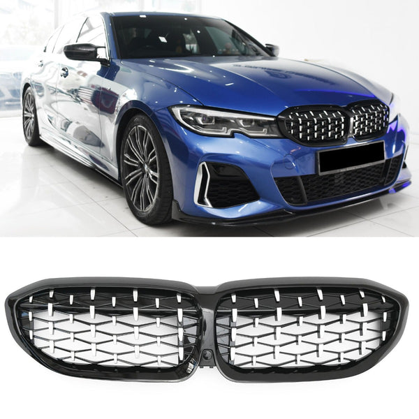 Sport Grille geschikt voor BMW 3-Serie G20 & G21 2019-2022 (pre-Lci) glanzend zwart + chroom