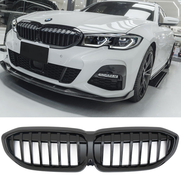 Sport Grille geschikt voor BMW 3-Serie G20 en G21 (pre-facelift) enkele spijl glans zwart