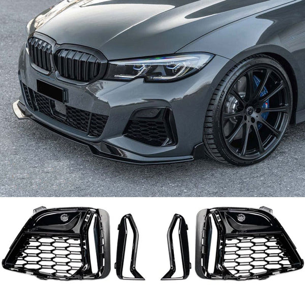 Sport Bumpergrille M340i OPTIEK ZWART passend voor BMW 3 Serie G20 G21 pre-LCI met M-Sport pakket 2019-2022