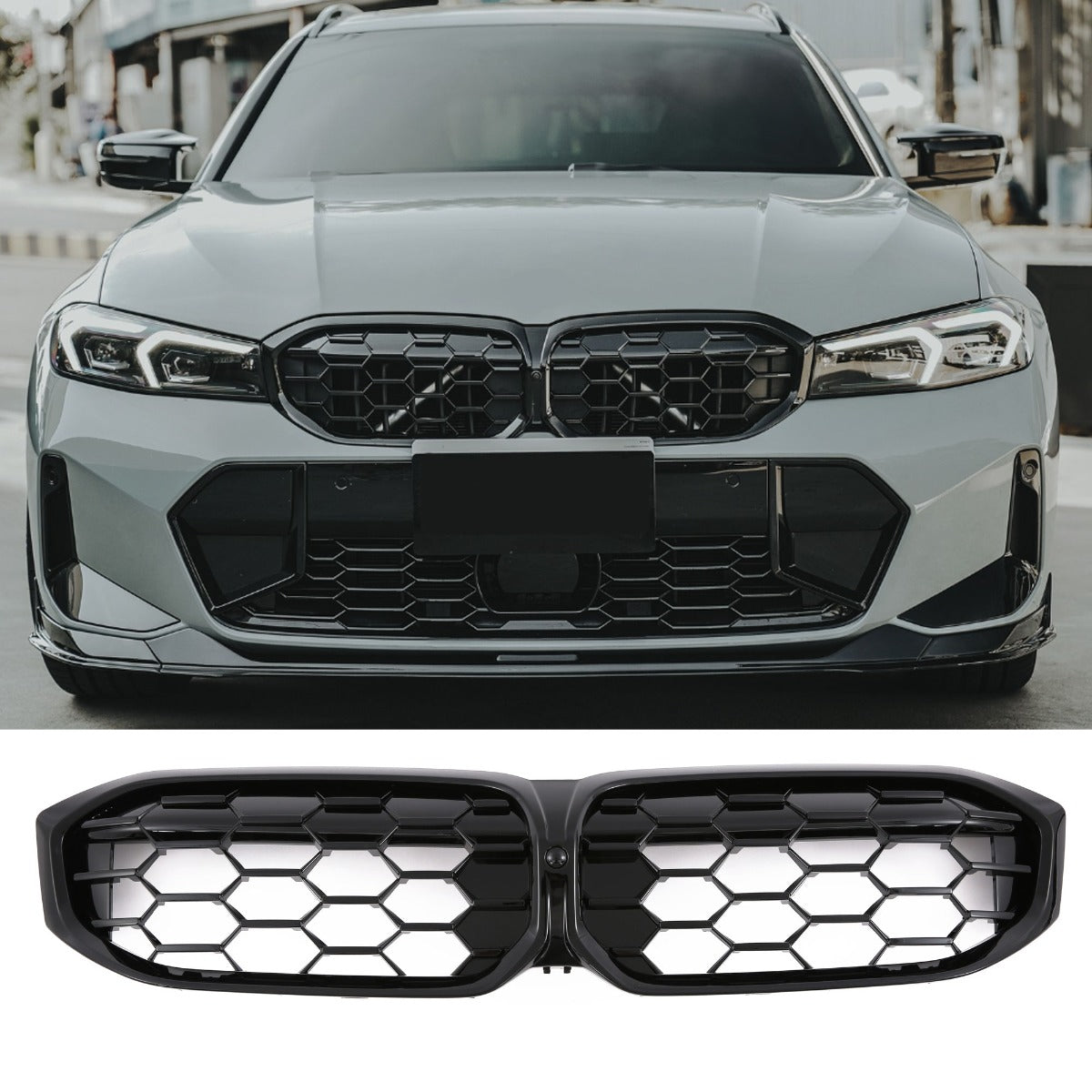 Sport Grille glanzend zwart, geschikt voor BMW 3-serie G20 G21 LCI vanaf 07/2022