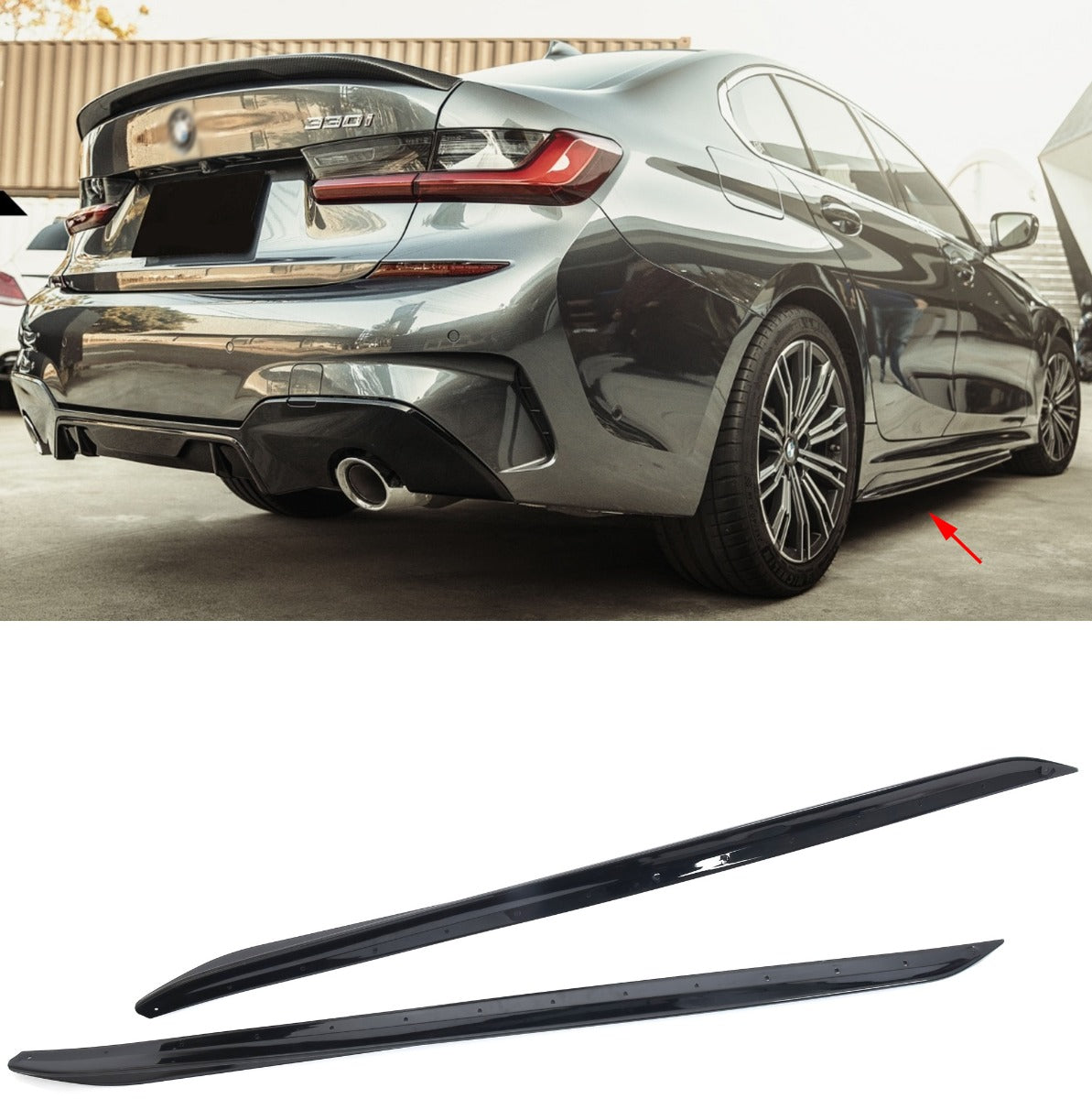 Sideskirts geschikt voor BMW 3 SERIE G20 G21 met M pakket 2019-2022 (pre-Lci)