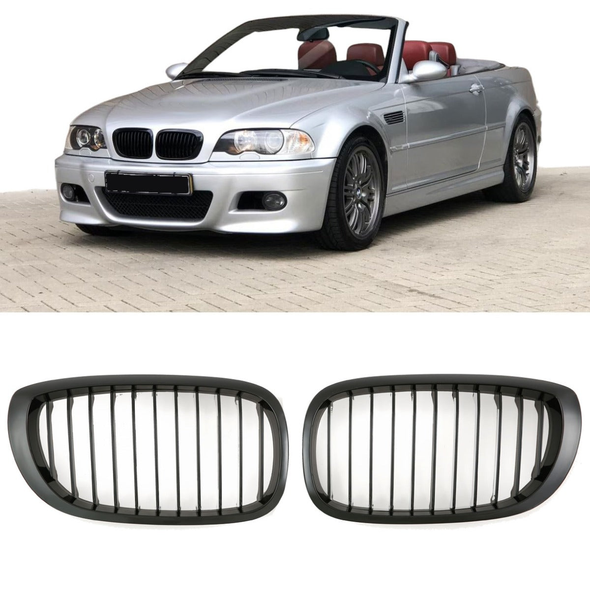 Sport Grille geschikt voor BMW 3-Serie E46 Coupe en Cabriolet LCI 03/2003-2007