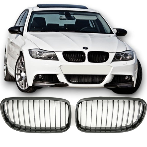 Sport Grille geschikt voor BMW 3-Serie E90 en E91 vanaf 09/2008 (Facelift) enkele spijl glans zwart
