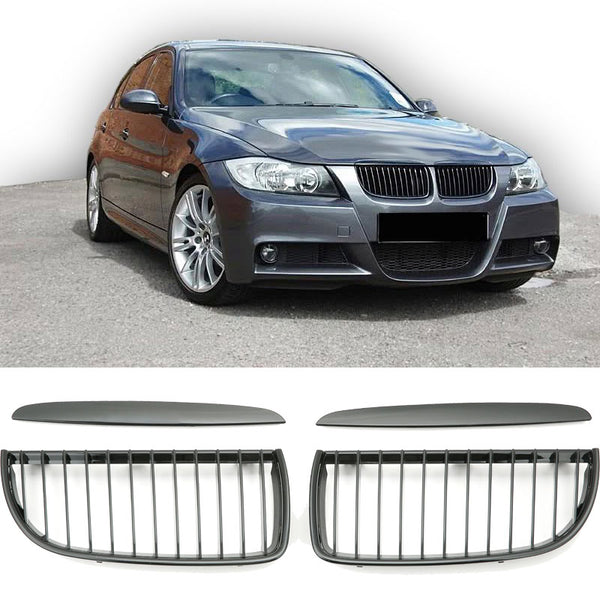 Sport Grille geschikt voor BMW 3-Serie E90 en E91 tot 08/2008 (pre-facelift) enkele spijl glans zwart