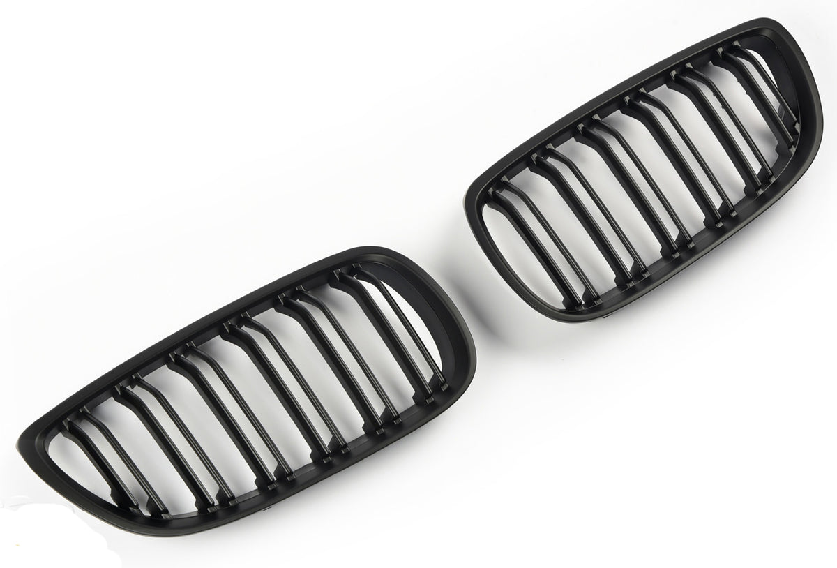 Sport Grille geschikt voor BMW 3-Serie E92 en E93 2006-2010 (pre-facelift) dubbele spijl mat zwart