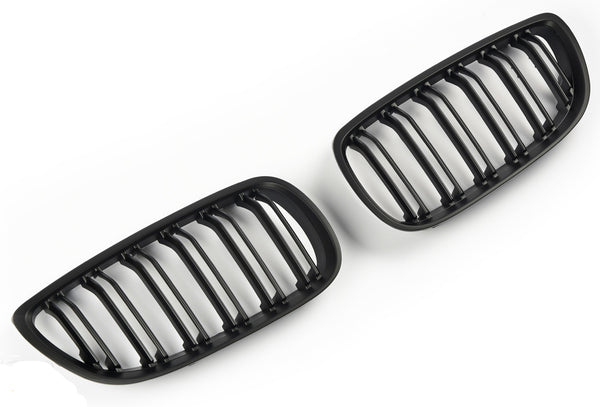 Sport Grille geschikt voor BMW 3-Serie E92 en E93 2006-2010 (pre-facelift) dubbele spijl mat zwart