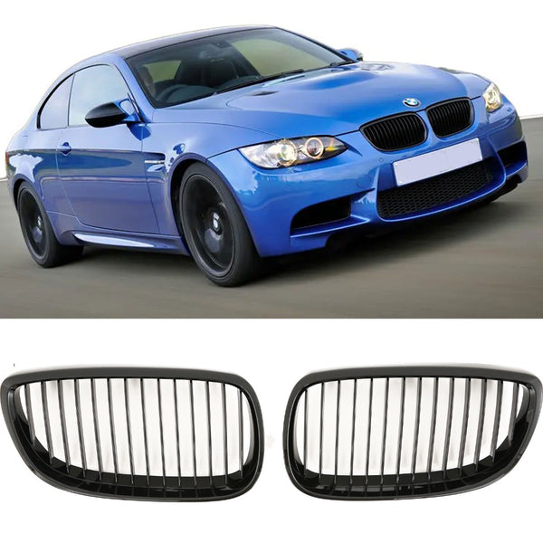 Sport Grille geschikt voor BMW 3-Serie E92 en E93 2006-2010 (pre-facelift) enkele spijl glans zwart