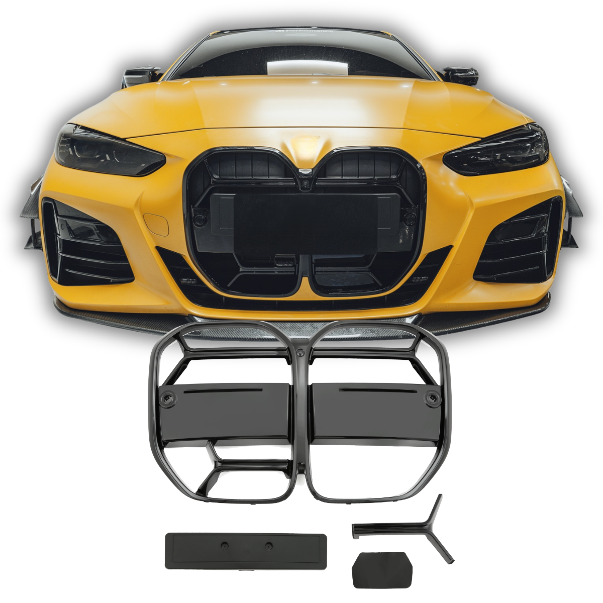 Sport Grille geschikt voor BMW 4-Serie G22 en G23 glans zwart