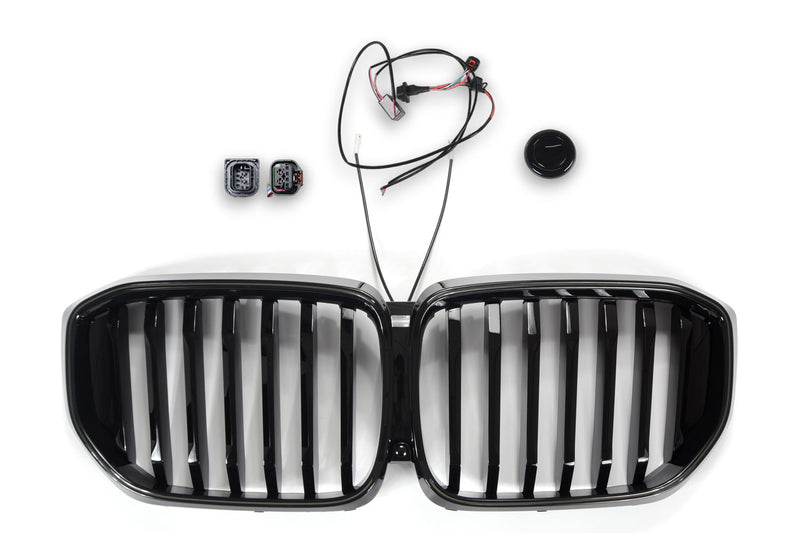 Sportgrille, hoogglans zwart met LED-frame, geschikt voor BMW X5 G05 LCI vanaf 04/2023