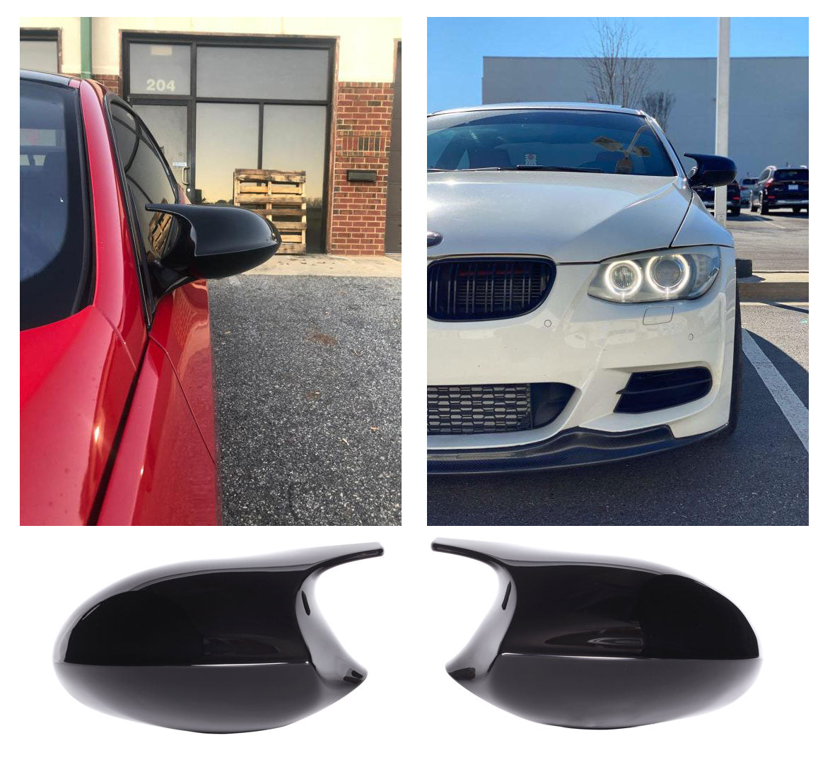 Spiegelkappen -Batman- geschikt voor BMW E87/E81/E82/E88 pre-facelift + E90/E91/E92/E93 pre-facelift +M3