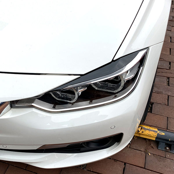 Booskijkers koplampspoiler geschikt voor BMW 3-Serie F30 & F31 Bouwjaar 2011-2019 hoogglans zwart
