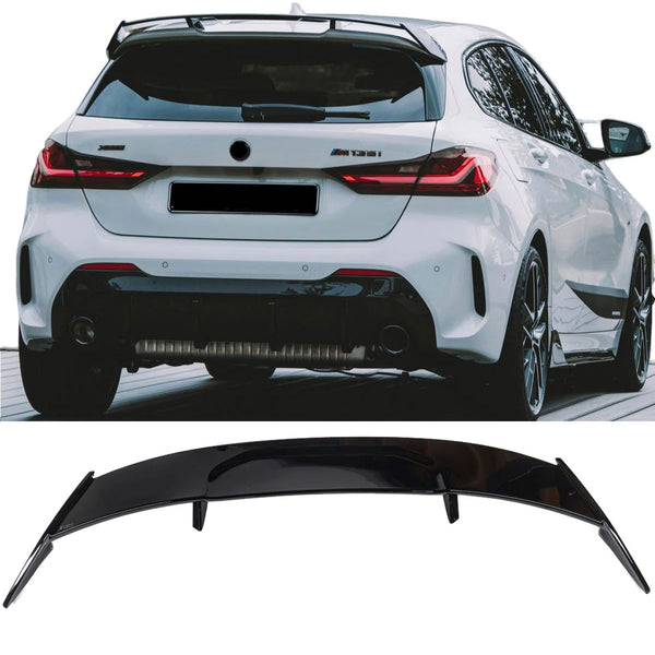 Achterklep spoiler geschikt voor BMW 1-Serie F40 met M-Sport pakket pro 2019-2024 hoogglans zwart