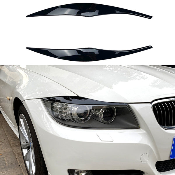 Booskijkers koplampspoiler geschikt voor BMW 3-Serie E91 E91 Bouwjaar 2005-2012 (pre-facelift) hoogglans zwart