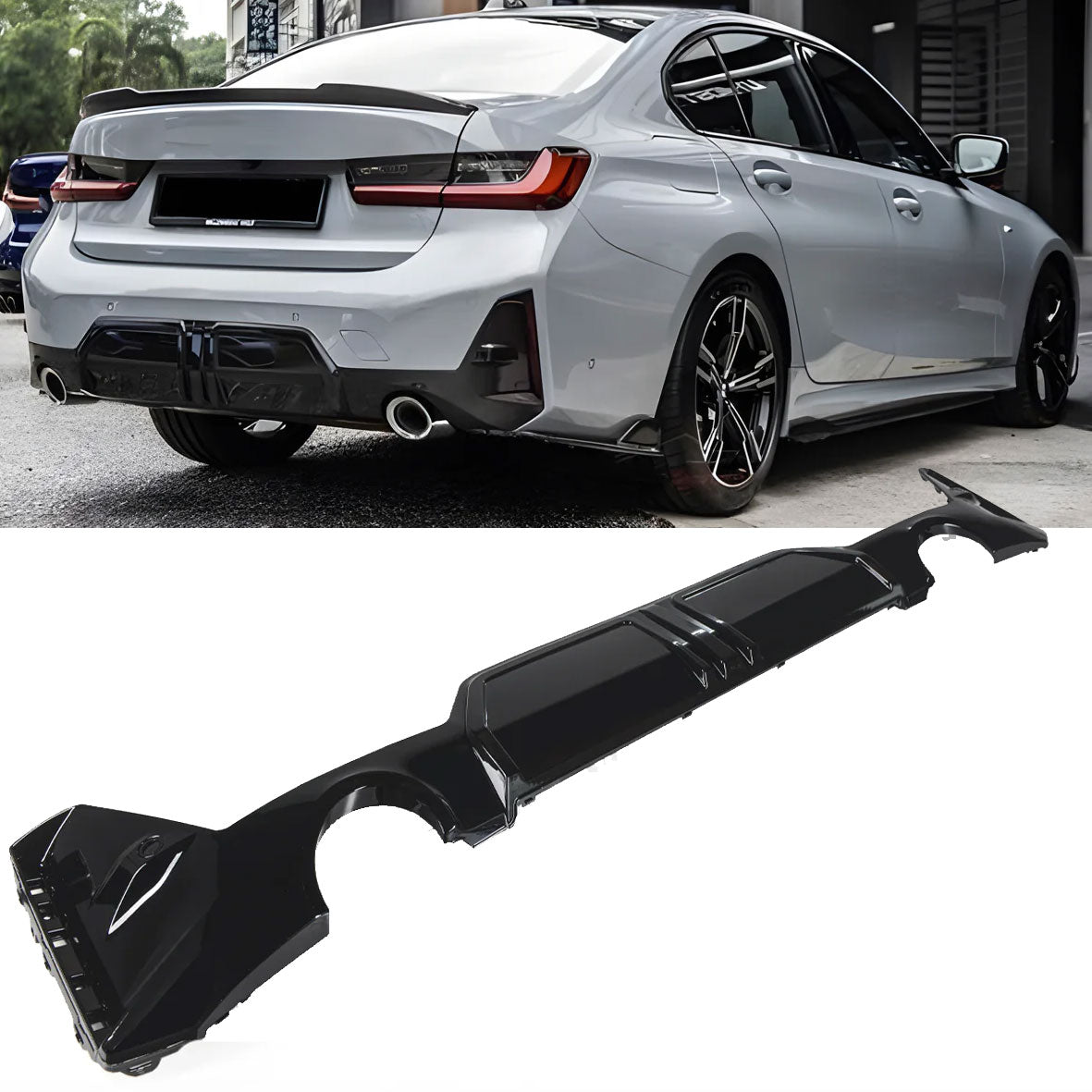 Sport Diffuser geschikt voor BMW 3-Serie G20 & G21 met M-Sport pakket vanaf 07/2022 (facelift)
