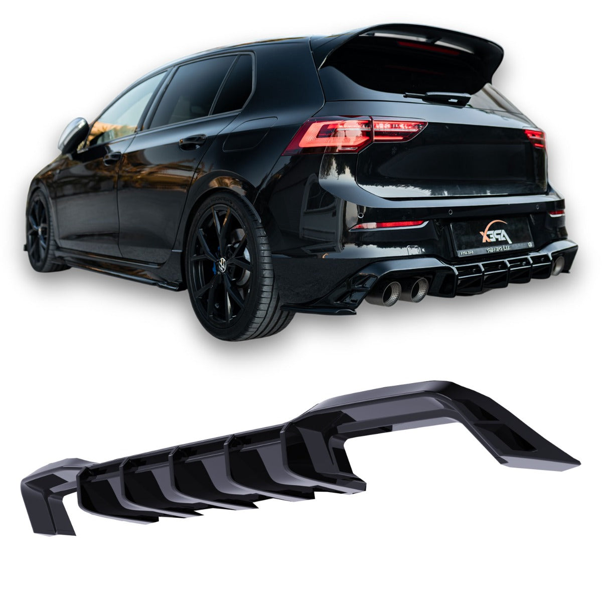 APEX - Diffuser geschikt voor Volkswagen Golf Mk8 R (2020-2024)