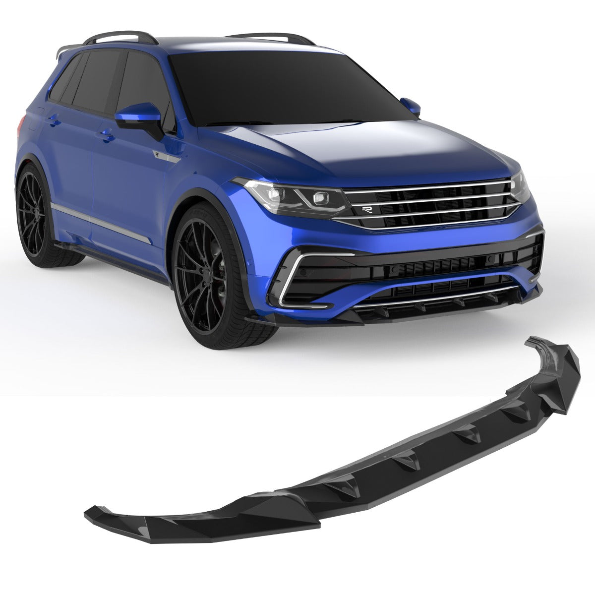 APEX - Frontsplitter geschikt voor Volkswagen Tiguan R / R-Line Mk2 Facelift (2020–2024)