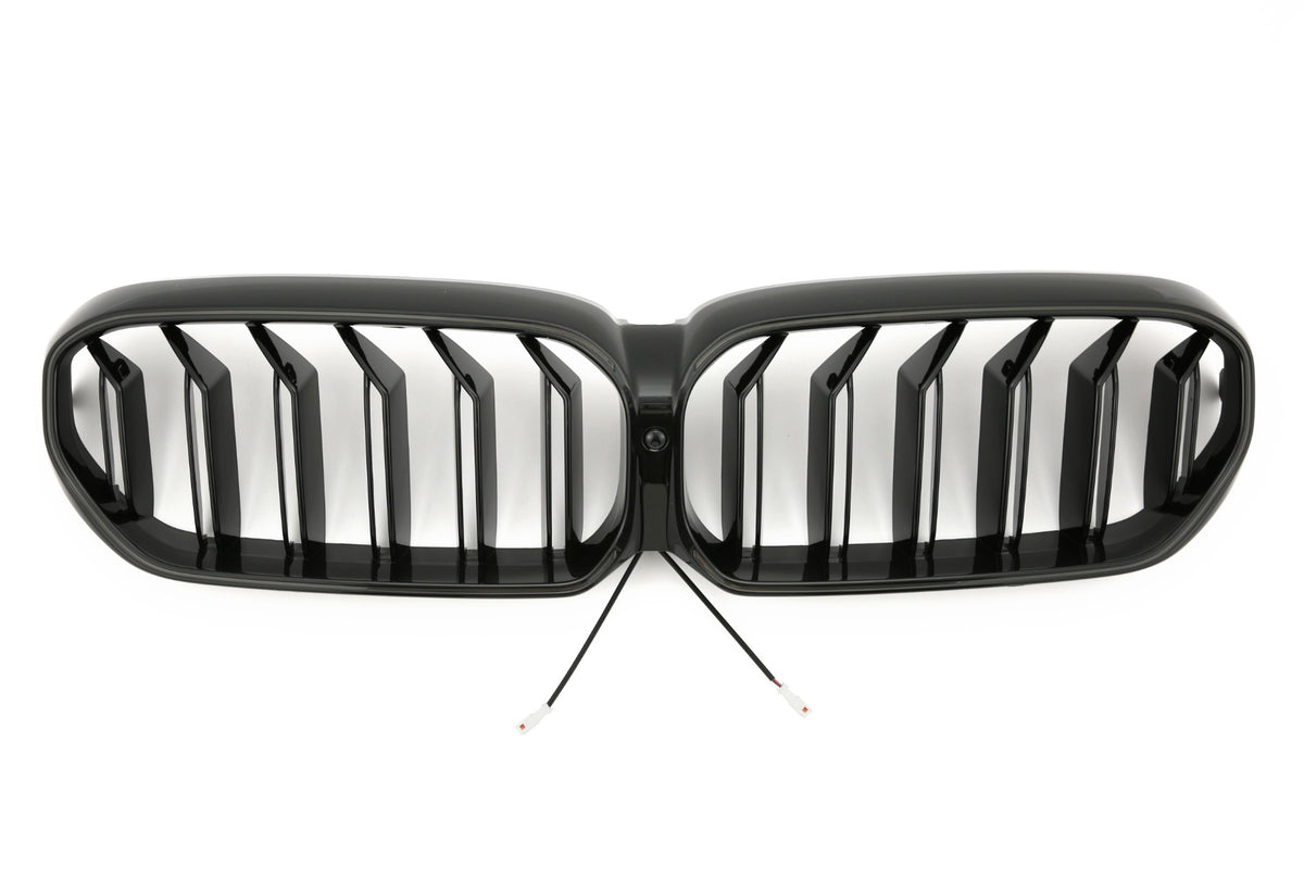 LED Sport Grille Dubbele Spijl Glanzend Zwart voor BMW 5 Serie G30 G31 LCI 2020–2023