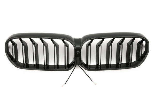 LED Sport Grille Dubbele Spijl Glanzend Zwart voor BMW 5 Serie G30 G31 LCI 2020–2023
