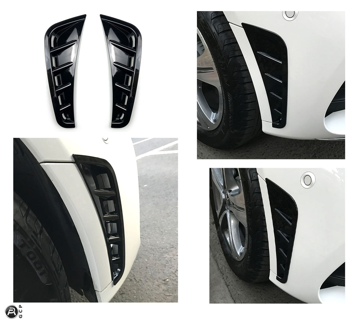 LUCHTINLAAT FRONTSPOILER ZWART VOOR MERCEDES W205 C-KLASSE + FACELIFT