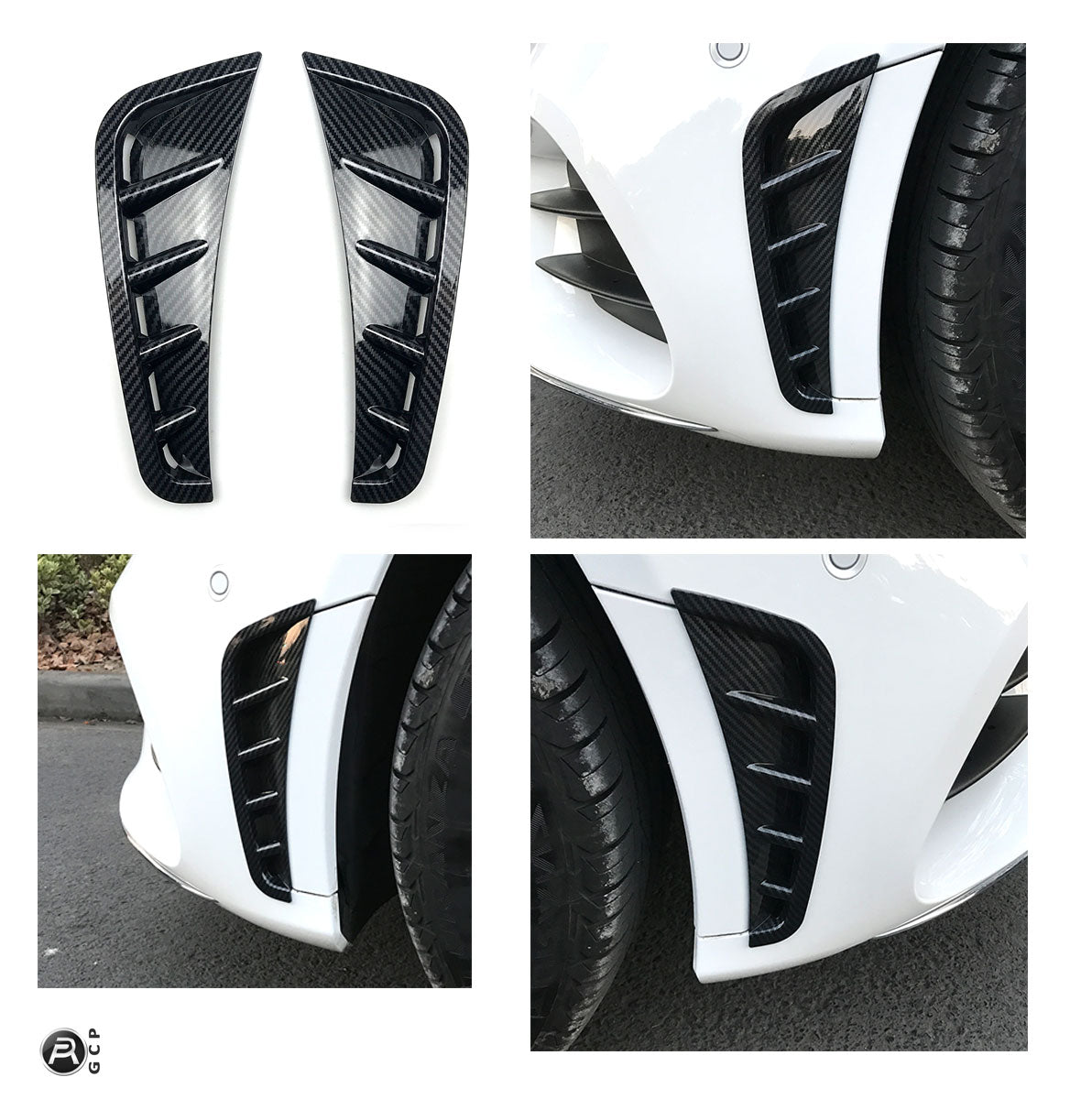 LUCHTINLAAT FRONTSPOILER CARBON VOOR MERCEDES W205 C-KLASSE + FACELIFT