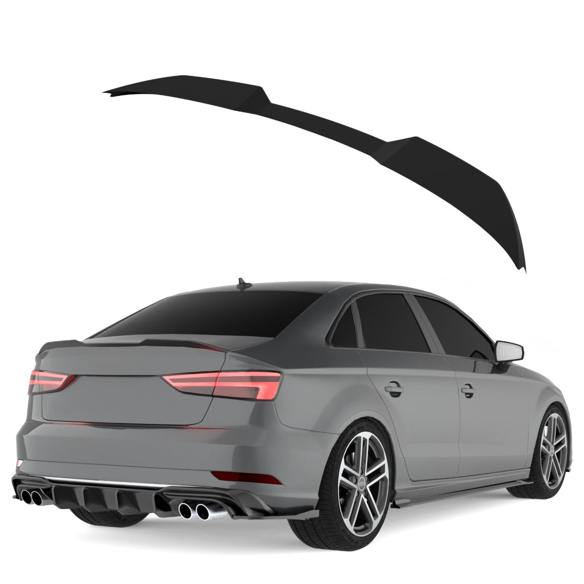 APEX - Achterspoiler geschikt voor Audi A3 / A3 S‑Line / S3 RS3 8V Facelift Sedan (2016–2020)