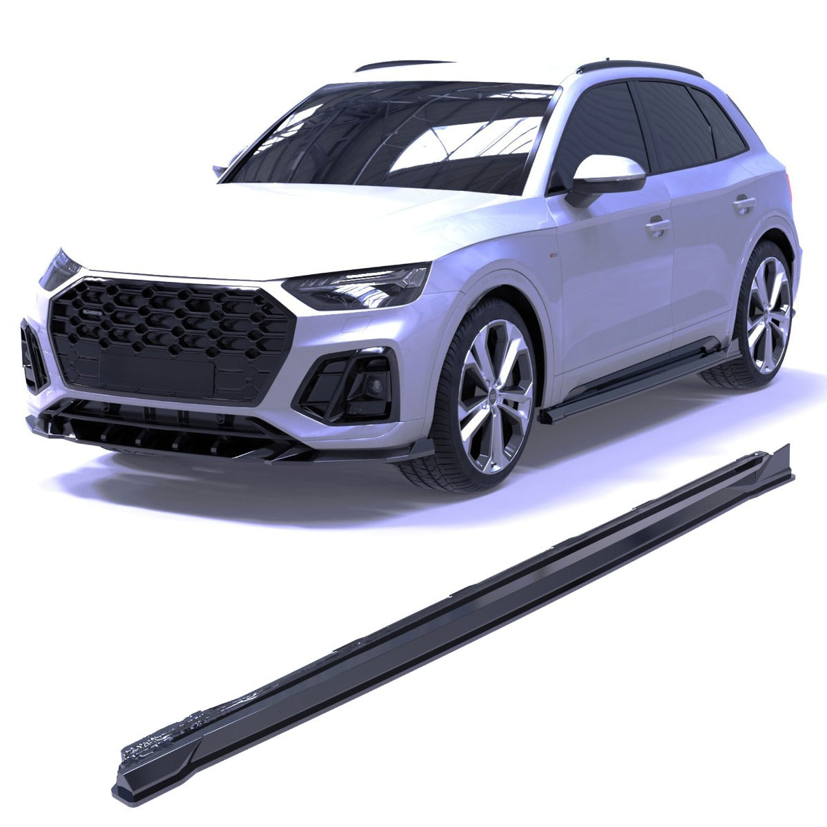 APEX - Zijskirts geschikt voor Audi SQ5 / Q5 S-Line SUV / Sportback Mk2 Facelift (2020–2024)