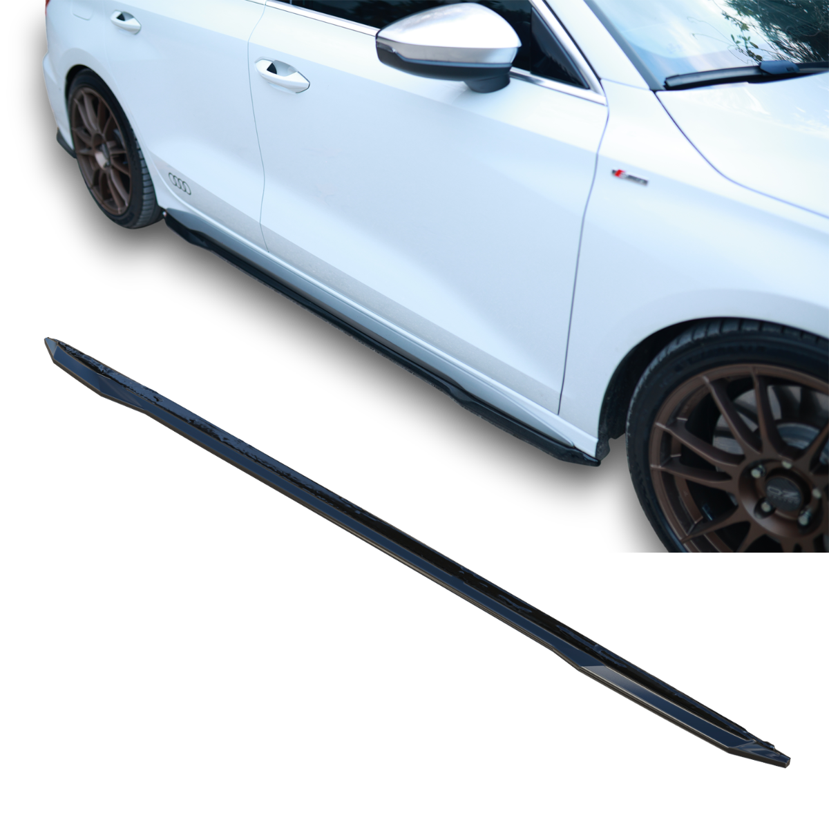 APEX - Zijskirts geschikt voor Audi A3/A3 S-Line/S3/RS3 8Y Sedan (2020–2024)